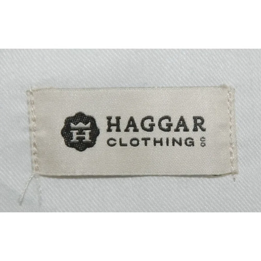 Haggar Men's Classic Khaki Chino Shorts Size 42 Flat Front Pockets Preppy Casual
